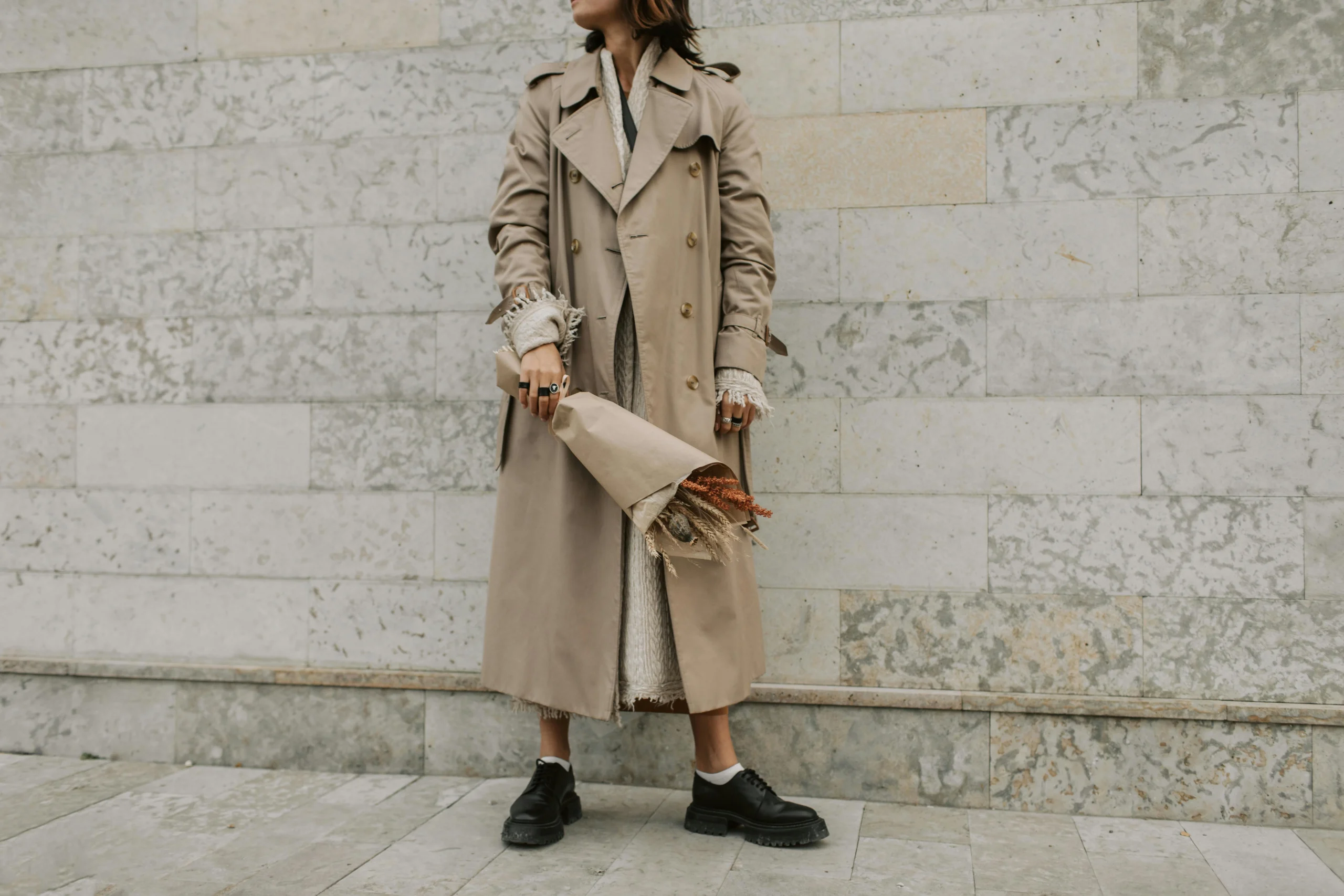 seasonal looks supported by practical shoe choices and layered outfits