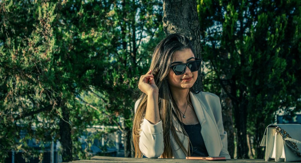 Woman wearing a blazer with a polished look