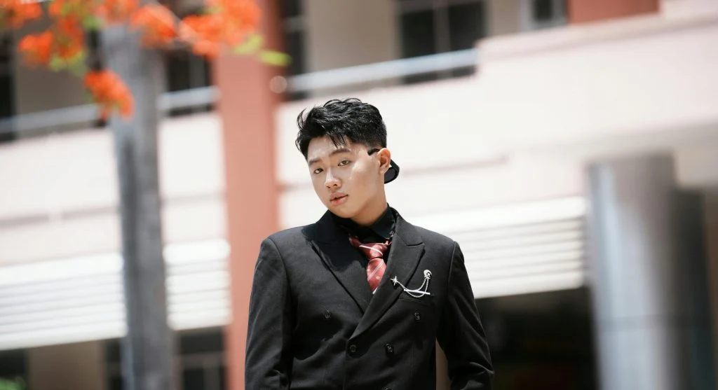 blazer with well-fitted base layer