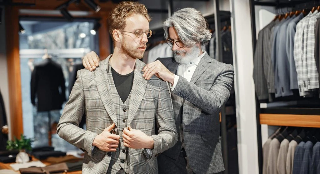 Person wearing ill-fitting clothes