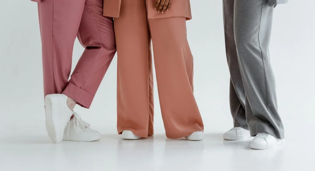 Simple outfits showcasing fit and proportion differences