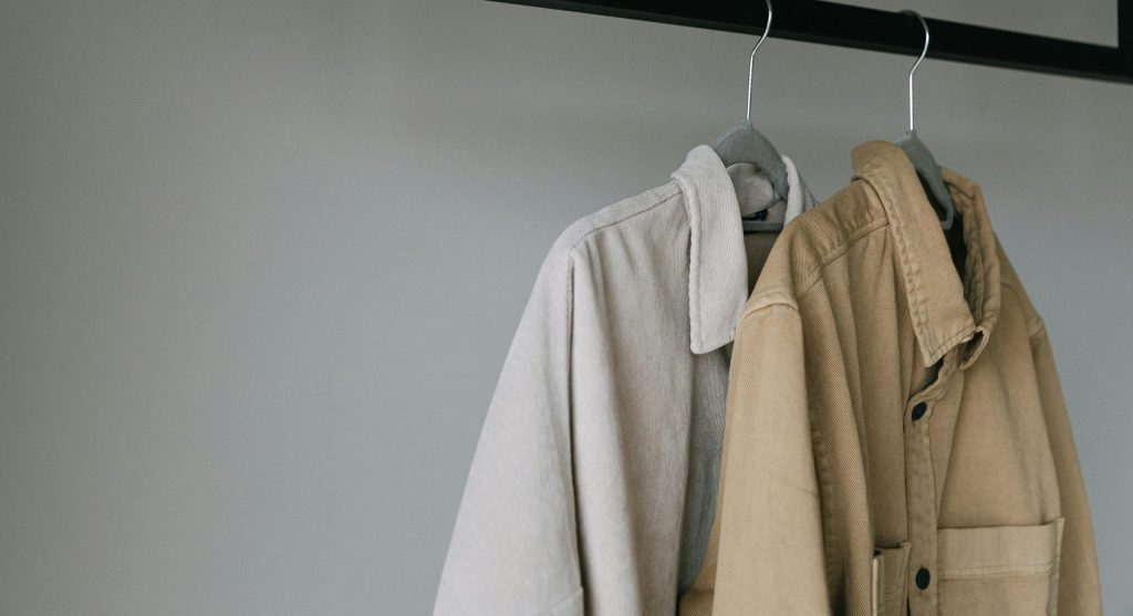 soft trend colors arranged in mix-and-match wardrobe combinations for everyday outfits
