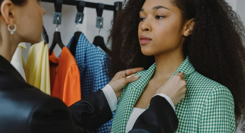 Person wearing well-fitted clothing for a balanced everyday look