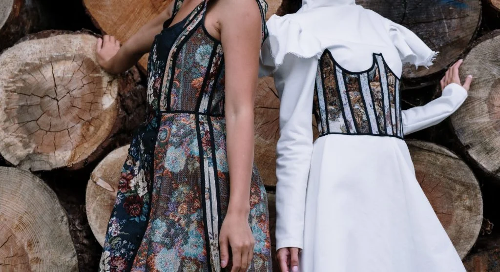 Defined waistline compared with a looser less structured version of the same outfit