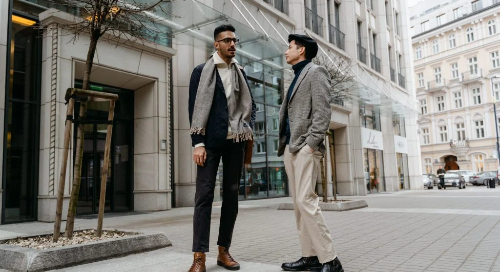 Midweek outfit review being used to compare clothing combinations and shoe choices