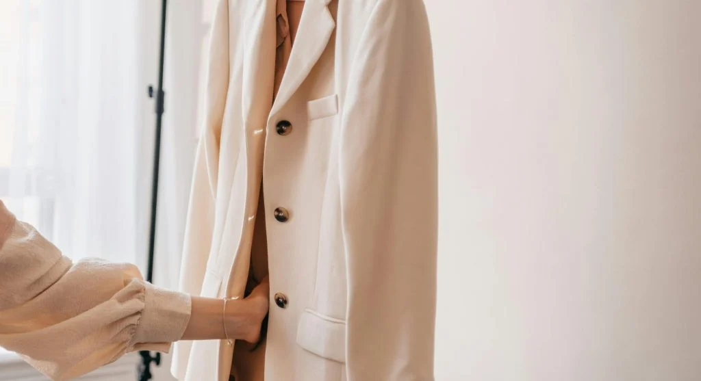 editing overstyled outfit at home