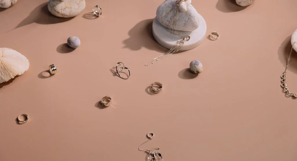 Soft matte accessories styled together in a calm and wearable everyday look