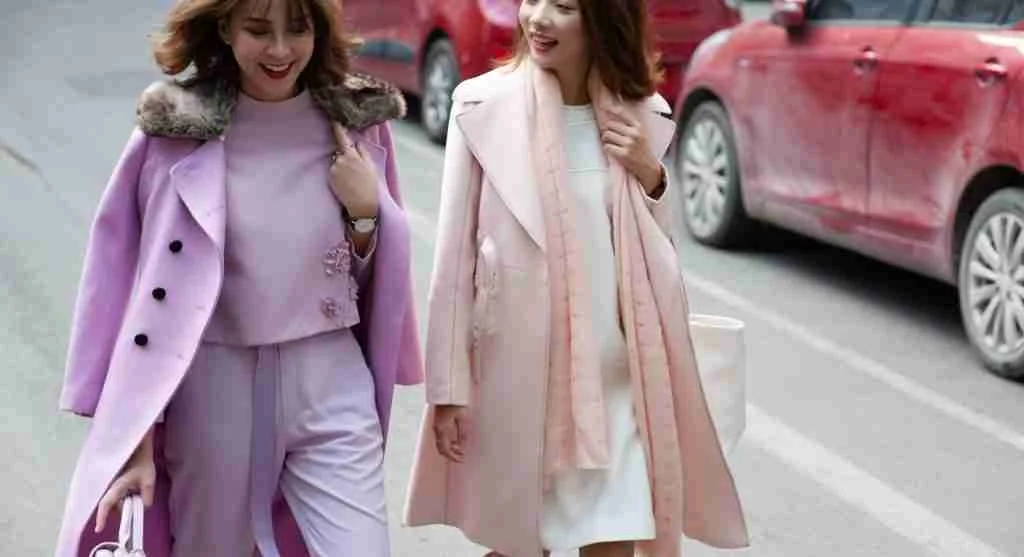 Soft top-to-bottom visual thread compared with a more disconnected everyday outfit