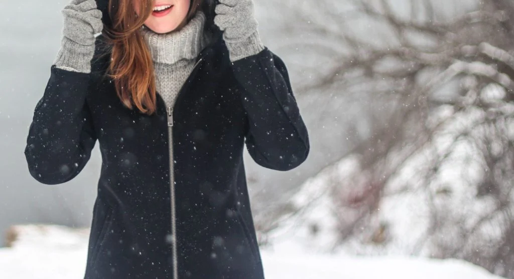 Reliable mid-layer compared with the same simple outfit worn without one